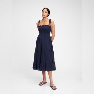 NWT Gap Smocked Maxi Dress in Navy Size S